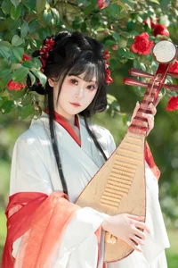 Hanfu Elegance Amidst Camellias YiTuYu Vol.8881 Jiao Yi Zhi Sui Sui-14