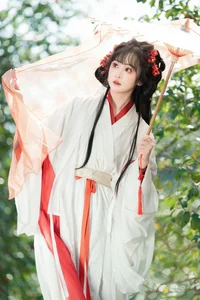 Hanfu Elegance Amidst Camellias YiTuYu Vol.8881 Jiao Yi Zhi Sui Sui-7