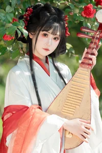 Hanfu Elegance Amidst Camellias YiTuYu Vol.8881 Jiao Yi Zhi Sui Sui-9