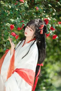 Hanfu Elegance Amidst Camellias YiTuYu Vol.8881 Jiao Yi Zhi Sui Sui-20