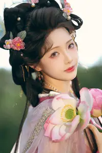 Coser Wen Mei Bu Jiang Dao Li - Mid-Autumn Festival: Ethereal Hanfu Beauty Amidst Serene Landscapes-5