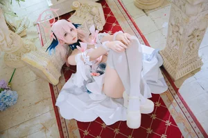 Pure Elegance: Coser RiNaiJiao as Koharu Shimoe in Blue Archive Wedding Dress (27P)-17