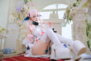 Pure Elegance: Coser RiNaiJiao as Koharu Shimoe in Blue Archive Wedding Dress (27P)-10