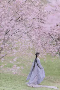 Ethereal Beauty: Qi Luo Sheng De Xiao Su Su Amidst Cherry Blossoms - YiTuYu Vol.8793-14