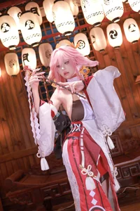 Enchanting Yae Miko Cosplay by Jiu Qu Jean-13