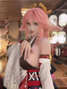 Enchanting Yae Miko Cosplay by Jiu Qu Jean-0