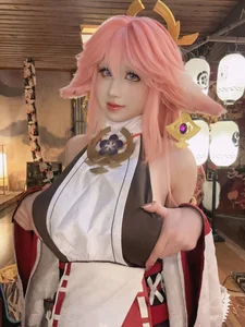 Enchanting Yae Miko Cosplay by Jiu Qu Jean-7