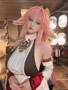 Enchanting Yae Miko Cosplay by Jiu Qu Jean-4