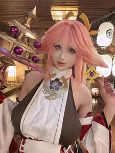 Enchanting Yae Miko Cosplay by Jiu Qu Jean-11