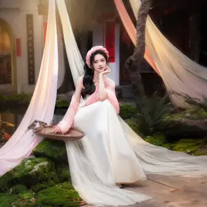 Gentle Beauty of a Vietnamese Girl in Elegant Traditional Attire-15