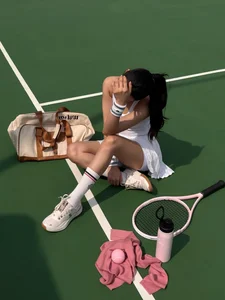 Streamer Mina Young Showcases Sporty Tennis Style and Active Lifestyle on the Court-7