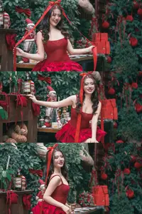 Sweet Smile of the Red Ribbon Girl - A Charming Christmas Gift-6