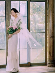 Elegant Lace Cheongsam Fashion: Art Language Vol.9356 featuring Model Meng – Timeless Retro Style Portrait Photography-1