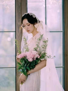 Elegant Lace Cheongsam Fashion: Art Language Vol.9356 featuring Model Meng – Timeless Retro Style Portrait Photography-11