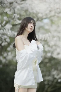 Elegant Portrait Photography: YiTuYu Art Language Vol.9296 featuring Ci Qing Shi Dou Ya in Minimalist White Fashion Style-8