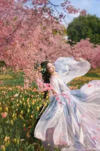YiTuYu Vol.8666 Xian Lu: Ethereal Hanfu Beauty Amidst Cherry Blossoms-14