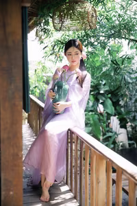XVG No.38: Elegant Vietnamese Maiden and Pink Lotus A Portrait of Grace-13