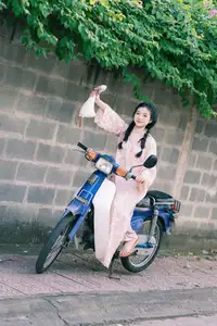 Gentle Smile in Sunlight: Girl, Goose, and a Peaceful Moment-2