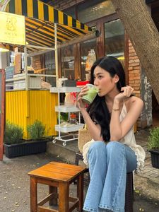 Natural Beauty: Serene Portrait of a Young Woman in Warm Sunlight-7
