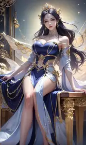 AI Generated Bai Lian Cheng Shen Heavenly Dome Part01: Alluring Goddess Mysterious Beauty-4