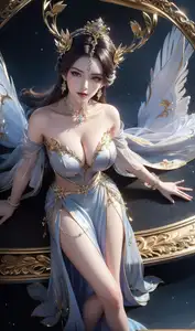 AI Generated Bai Lian Cheng Shen Heavenly Dome Part01: Alluring Goddess Mysterious Beauty-6