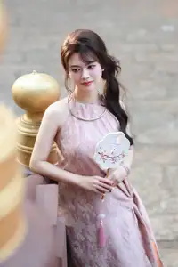 Enchanting Vietnamese Beauty: A Graceful Portrait in Modern Traditional Dress and Fan-0