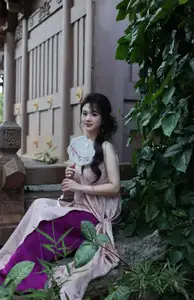 Enchanting Vietnamese Beauty: A Graceful Portrait in Modern Traditional Dress and Fan-12