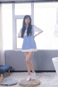 BoBoSocks No.561: Chinese Model Xiao Tiandou's Fresh Look with Sneakers and Short White Socks. Pure and Youthful Style.-26