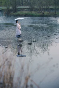 Timeless Elegance of Yi Ming in Art Language Vol.8869 - A Poetic Riverside Muse-12