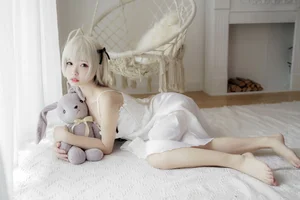 Stunning Sora Kasugano White Dress Cosplay by Shi Wan Zhen Zhi Fu Te - Elegant Yosuga no Sora Anime Photography Collection-16