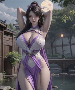 AI Generated: Enchanting Beauty Under Moonlight-0