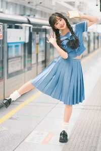Urban Chic Subway Portrait Photography Featuring Xia Yu Xiao Nian in YiTuYu Art Language Vol.9383 – Aesthetic Transit Style Inspiration-14