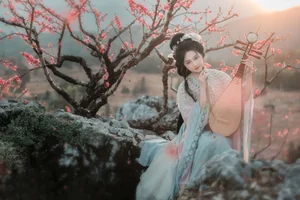 Spring Muse in Hanfu YiTuYu Art Language Vol.8879 Da Wai Wai Ge-26
