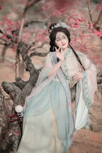 Spring Muse in Hanfu YiTuYu Art Language Vol.8879 Da Wai Wai Ge-42