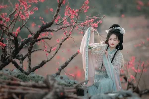 Spring Muse in Hanfu YiTuYu Art Language Vol.8879 Da Wai Wai Ge-19
