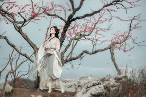 Spring Muse in Hanfu YiTuYu Art Language Vol.8879 Da Wai Wai Ge-1