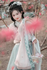Spring Muse in Hanfu YiTuYu Art Language Vol.8879 Da Wai Wai Ge-22