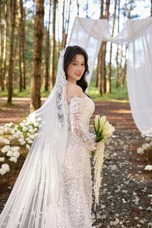 Elegant Bride Portrait: Wedding Fashion HD Wallpaper | Beautiful Woman-1