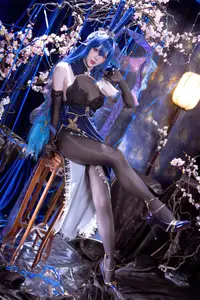 Coser Hoshilily as Azur Lane New Jersey: Enchanting Bunny Garden Beauty!-20