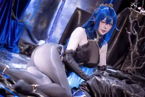 Coser Hoshilily as Azur Lane New Jersey: Enchanting Bunny Garden Beauty!-9