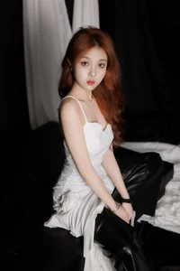 Stunning Artistic Portrait Photography of Momo Wu - YiTuYu Art Language Vol.9280 Featuring Vibrant Red and White Aesthetics-6