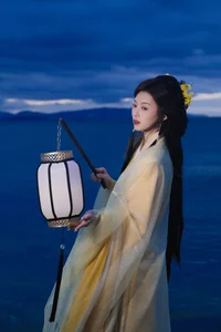 Elegant Moonlight Portrait Series: YiTuYu Art Language Vol.9290 Featuring Model Tian Tian – Aesthetic Photography Collection-14