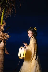 Elegant Moonlight Portrait Series: YiTuYu Art Language Vol.9290 Featuring Model Tian Tian – Aesthetic Photography Collection-4