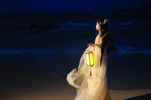 Elegant Moonlight Portrait Series: YiTuYu Art Language Vol.9290 Featuring Model Tian Tian – Aesthetic Photography Collection-8