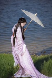 Ethereal Hanfu Beauty in Lavender Flower Field - YiTuYu Art Language Vol.8304: Serene Traditional Elegance.-15