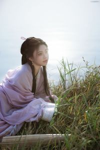 Ethereal Hanfu Beauty in Lavender Flower Field - YiTuYu Art Language Vol.8304: Serene Traditional Elegance.-0