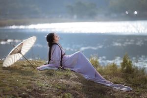 Ethereal Hanfu Beauty in Lavender Flower Field - YiTuYu Art Language Vol.8304: Serene Traditional Elegance.-13