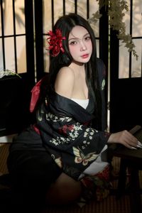 Artistic Portrait Japanese Woman in Traditional Kimono Asian Beauty-10