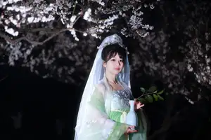 YiTuYu Vol.8718: Zhou Zhou AY - Ethereal Hanfu Beauty Amidst Enchanting Night Blossoms-22