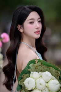 VGU No.146: Enchanting Vietnamese Beauty A Vision of Grace and Elegance with Fresh Blooms-5